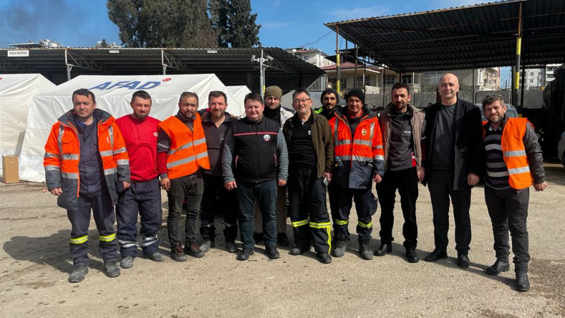 GMİS YÖNETİMİ, DEPREM BÖLGESİNDE MADENCİYE DESTEK VERİYOR