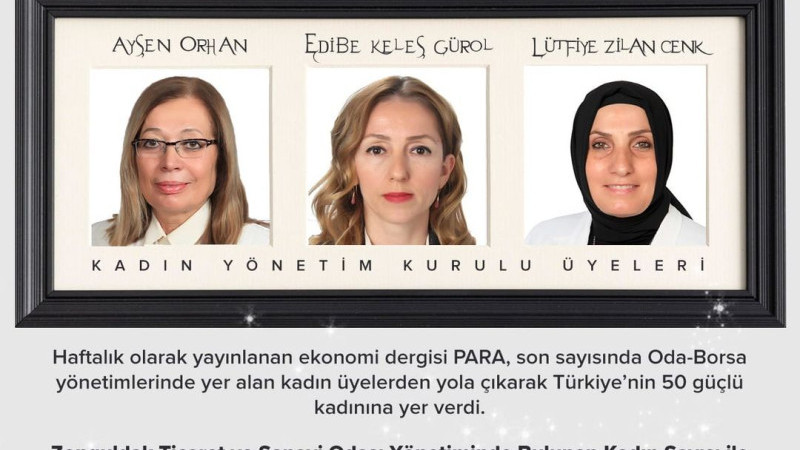 ZTSO KADIN SAYISI İLE İLK SIRADA YER ALDI