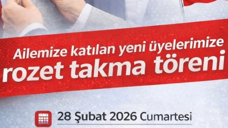 Rozetleri Cumartesi takılacak