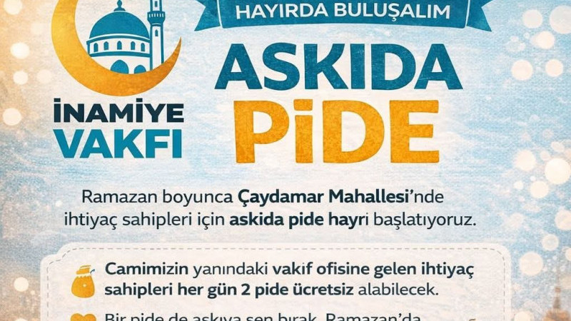 İnamiye Vakfından, Askıda Pide kampanyası