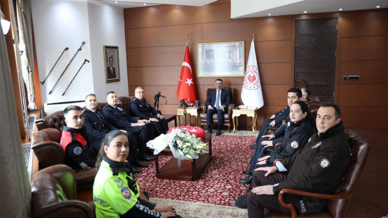 Polis Teşkilatı, Vali Hacıbektaşoğlu'nu ziyaret etti